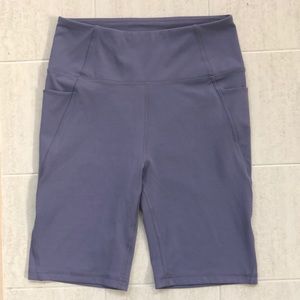 High Rise Biker Shorts with Side Pockets